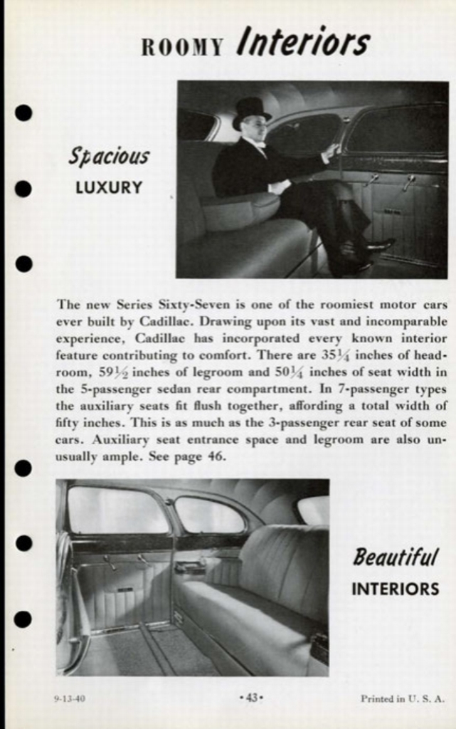1941 Cadillac Salesmans Data Book Page 81